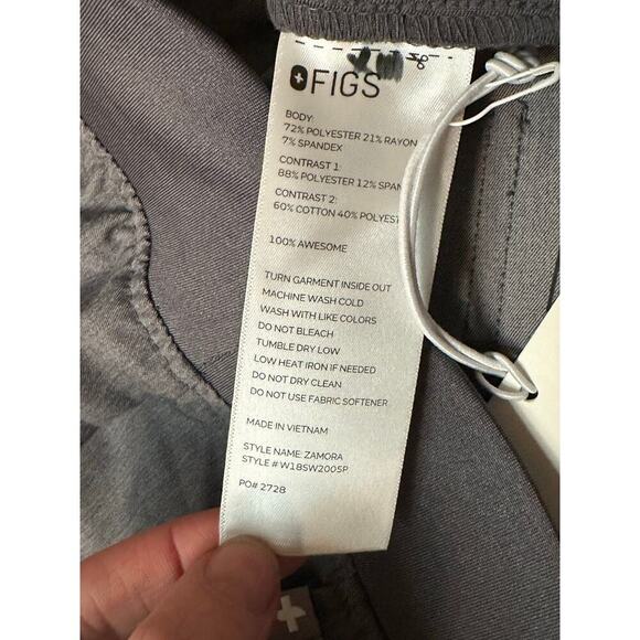 NWT Figs Zamora Jogger 2.0 Scrub Pants GRAPHITE XS Petite - Picture 5 of 6